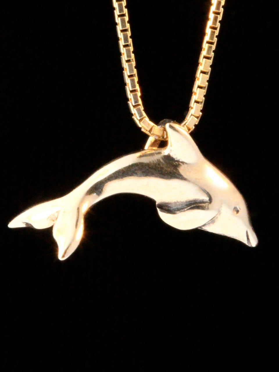 14k Gold Dolphin Charm