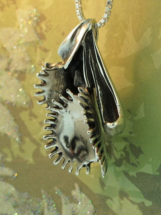 Double Venus Flytrap Charm in Sterling Silver by Marty Magic