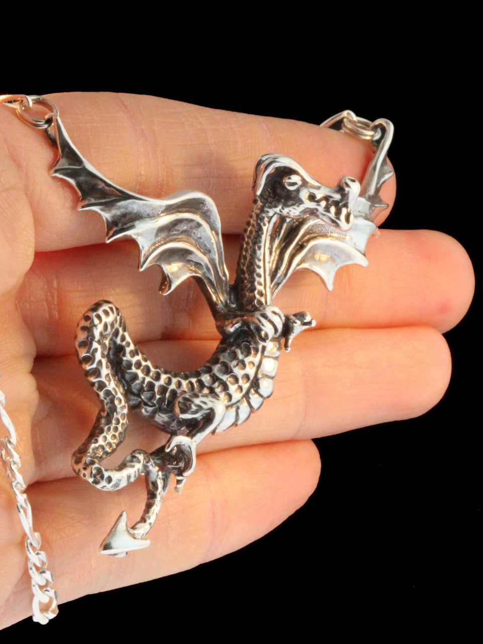 Vintage Ancient Gwendolyn Dragon Neckpiece - Sterling Silver