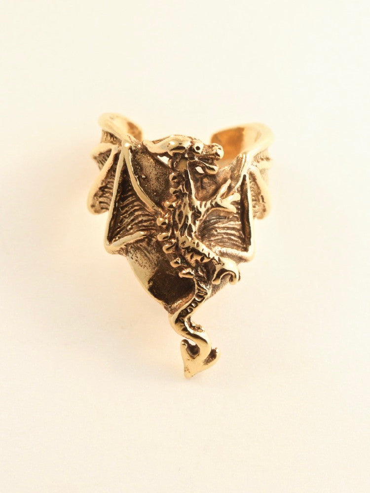 Dragon Ear Chevron Cuff - 14K Gold