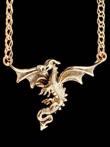 Dragon in Flight - 14K Gold