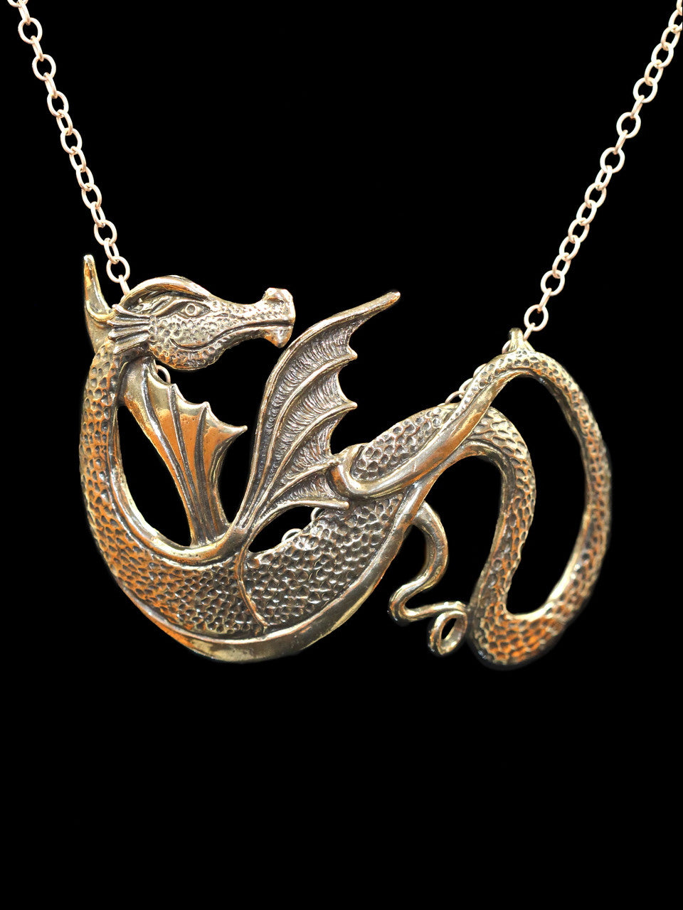 Wyvern Dragon Pendant - Bronze