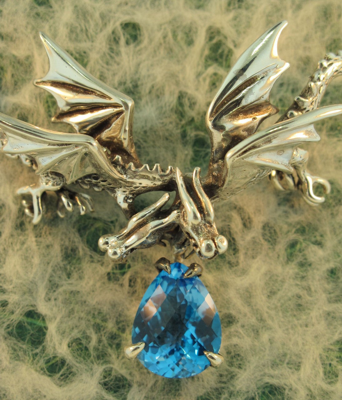 Eternity Dragons with Blue Topaz - Silver