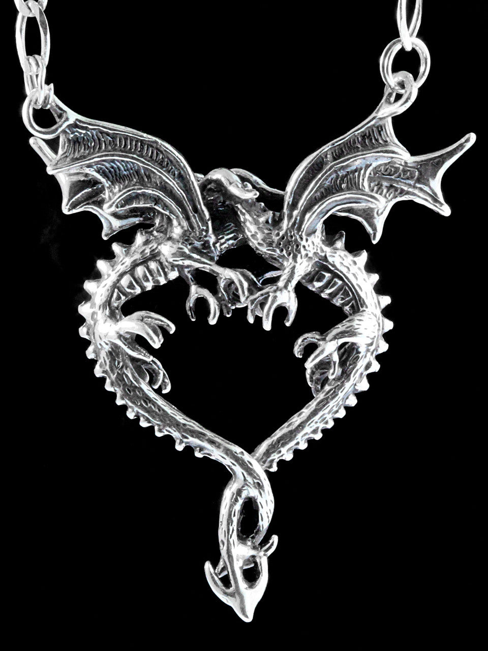 Dragon Heart Pendant - Silver