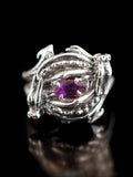 Dragon Desire Two Part Ring with Gemstone - Sterling Silver