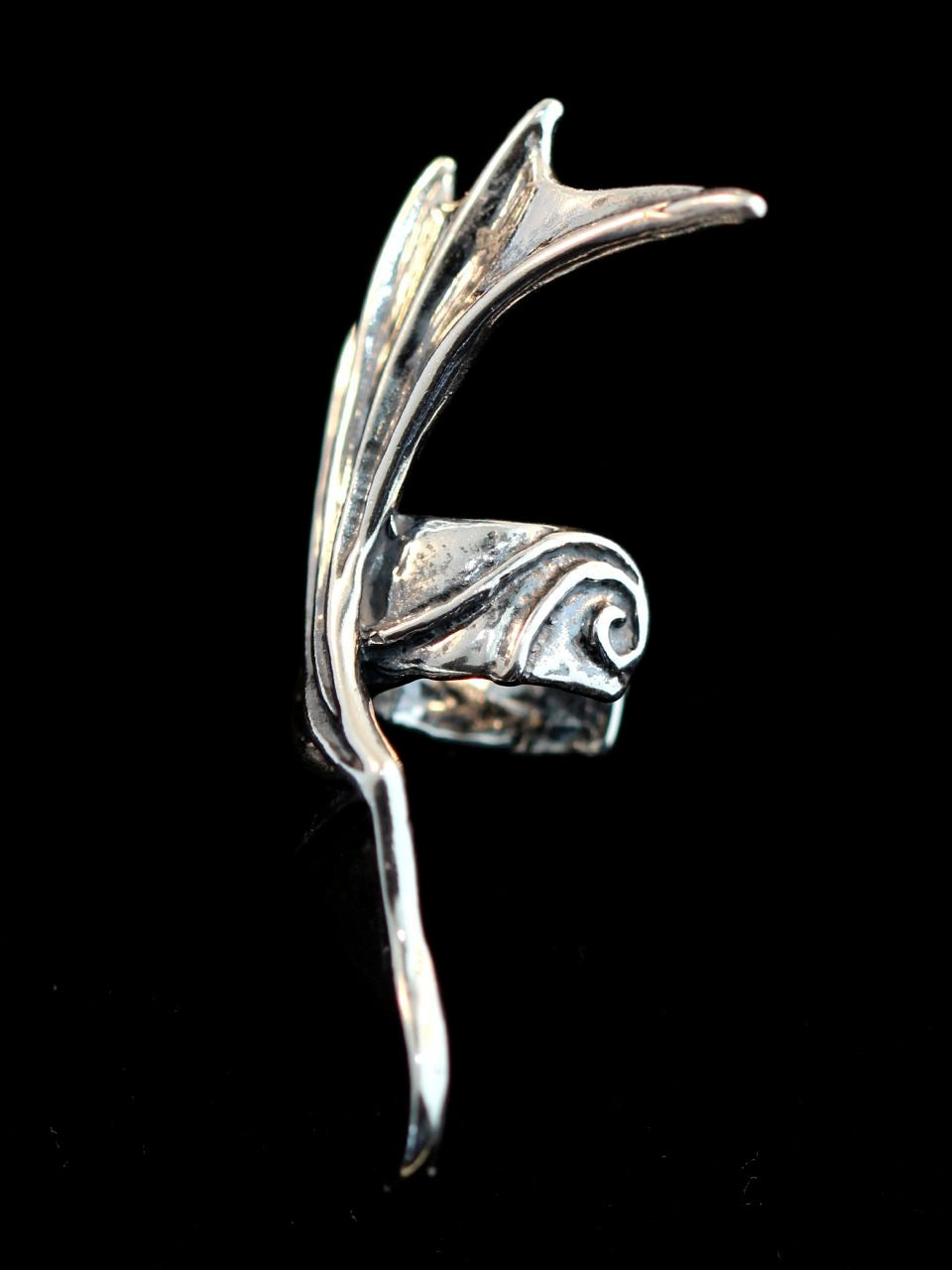 Dragon Wing Ear Cuff - Silver