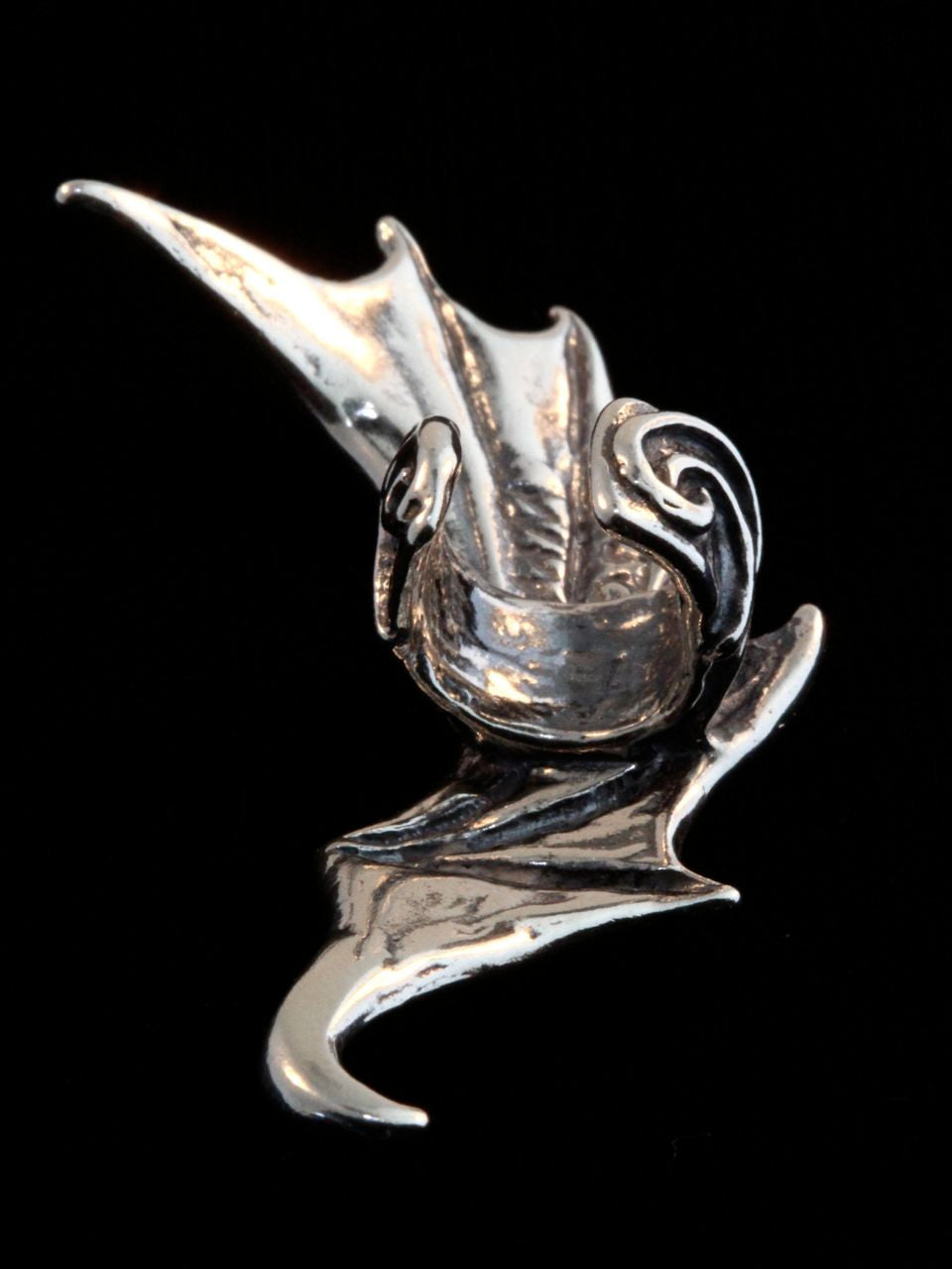 Dragon Wing Ear Cuff - Silver