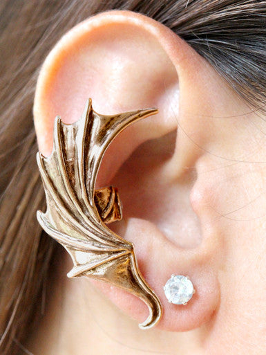 Dragon Wing Ear Cuff - Bronze