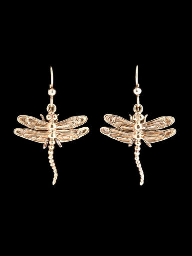 Dragonfly Earrings - 14K Gold