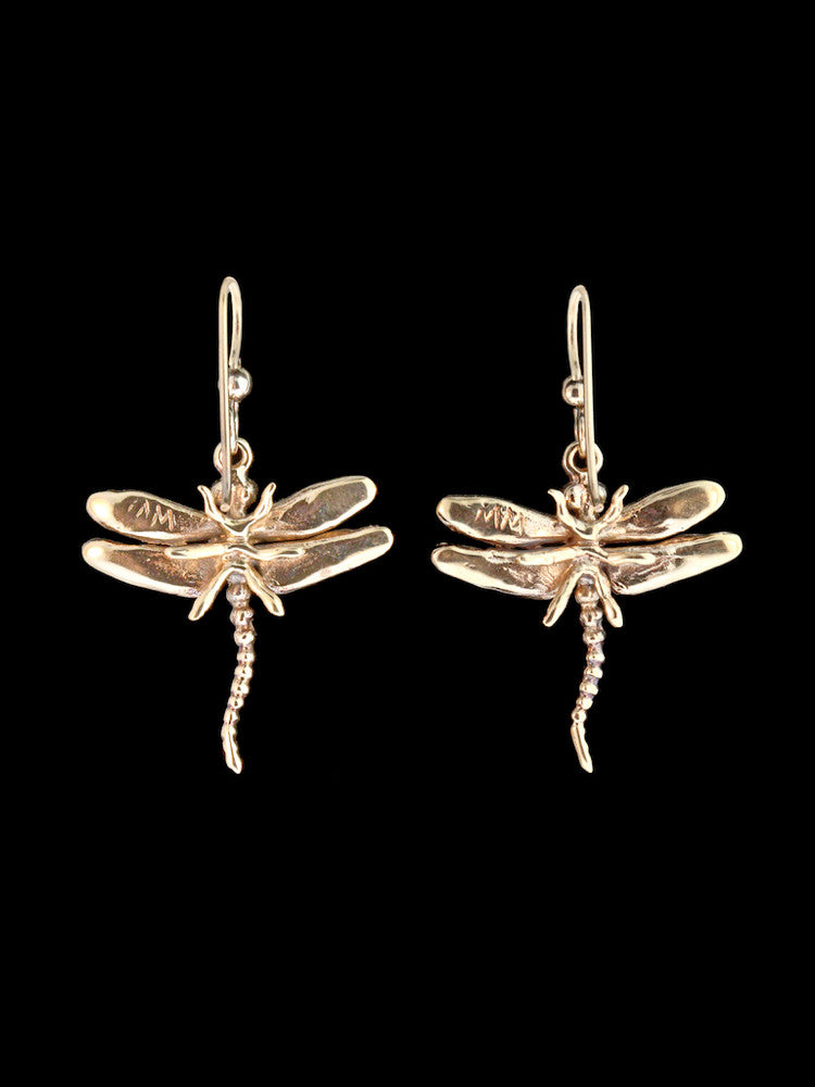 Dragon Fly Earrings in 14K Gold
