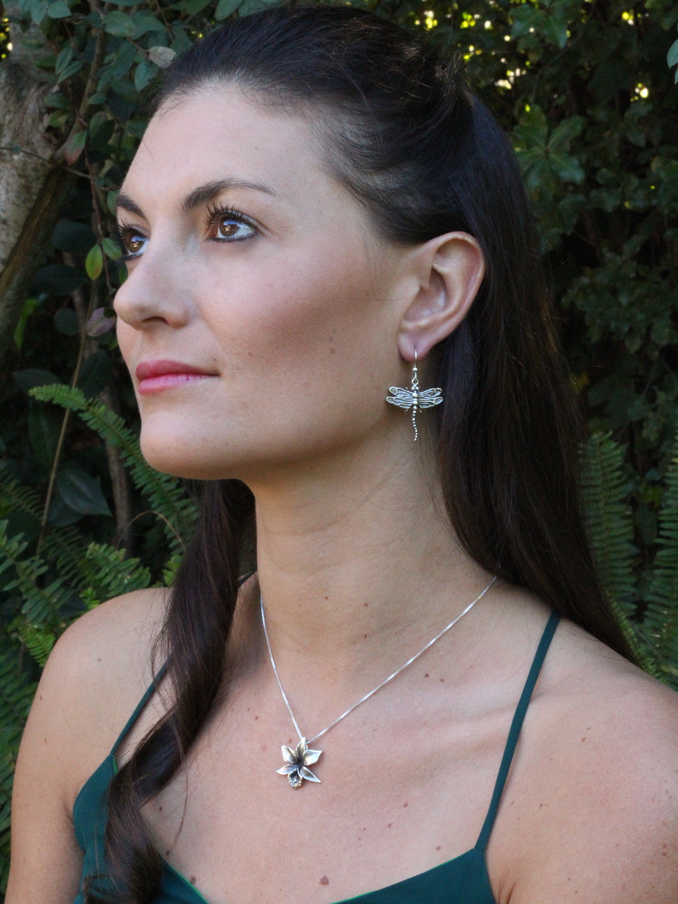 Dragonfly Earrings in Silver