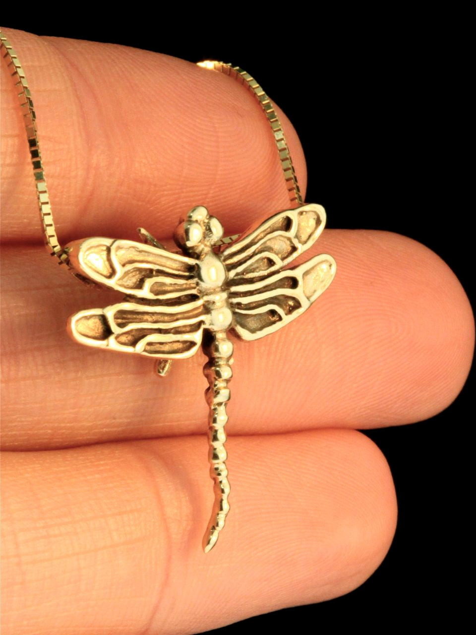 14k Gold Dragonfly Necklace