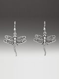 Dragonfly Earrings in Silver