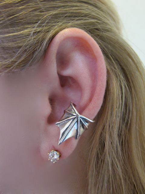 Ear Wing Ear Cuff - Silver