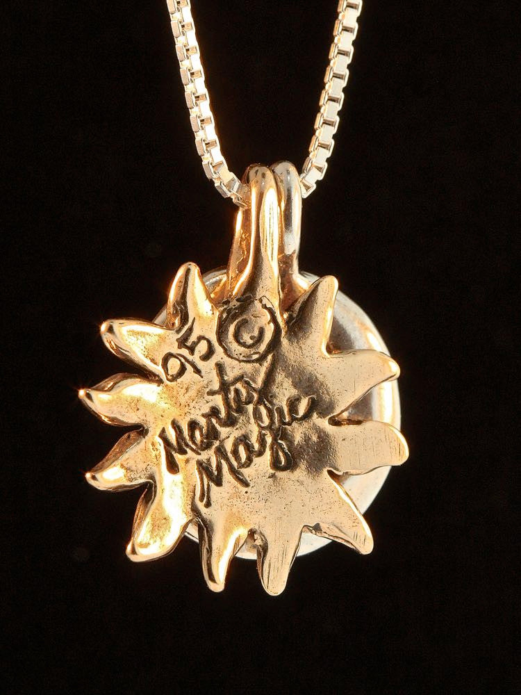 Eclipse Pendant - Silver Moon, Bronze Sun