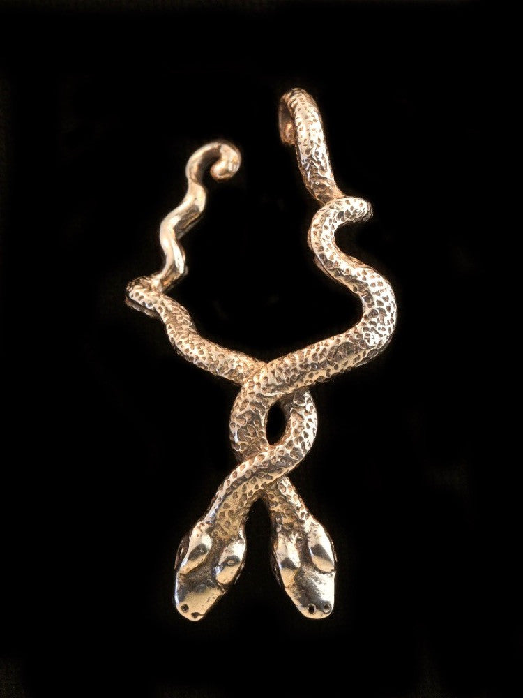 Serpent Snake Ear Hoop - Bronze
