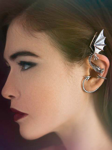 Elfin Dragon Ear Wrap - Silver