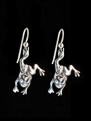 Enchanted Frog Earrings - Silver