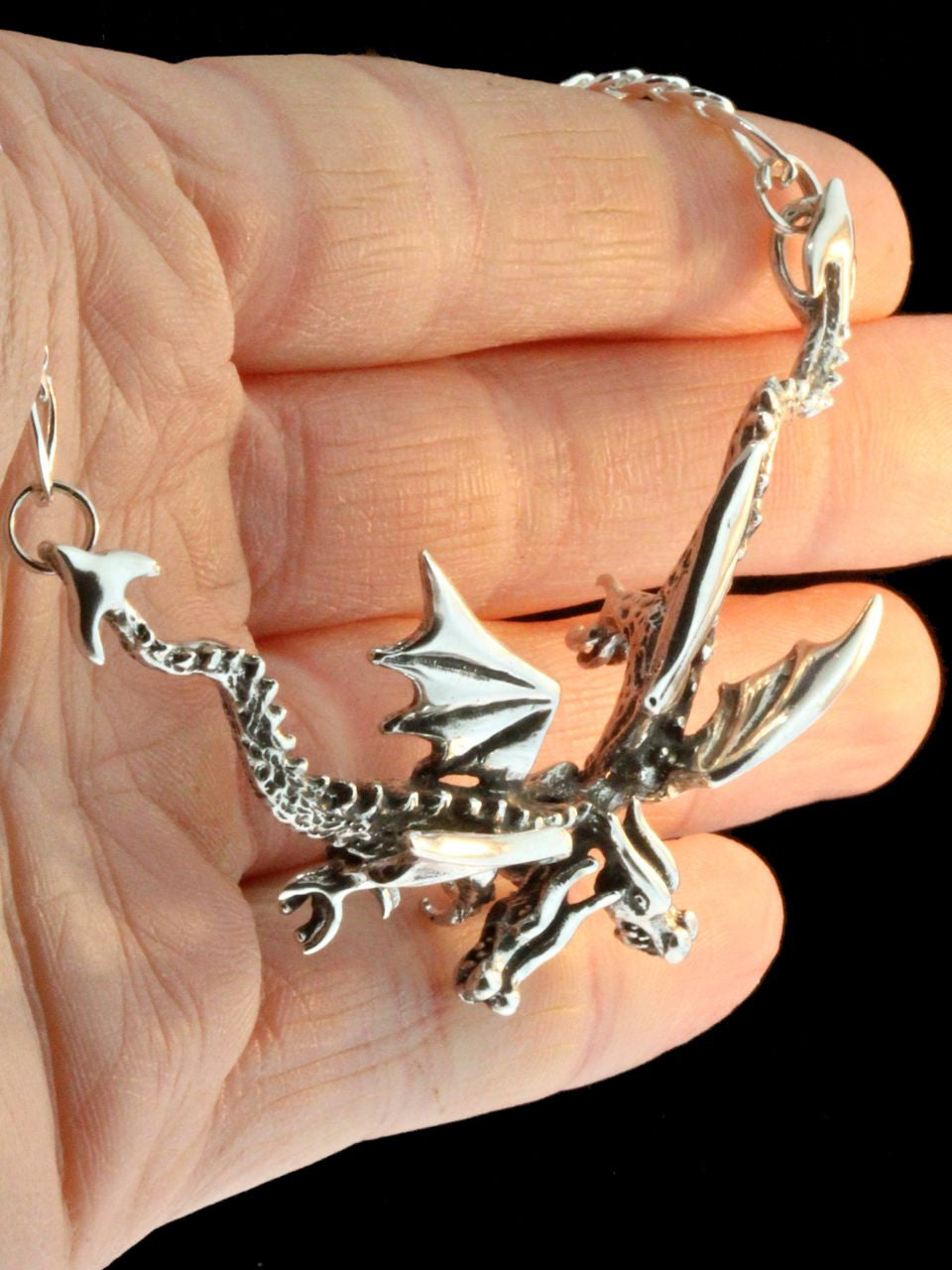 Eternity Dragon Neckpiece -Silver