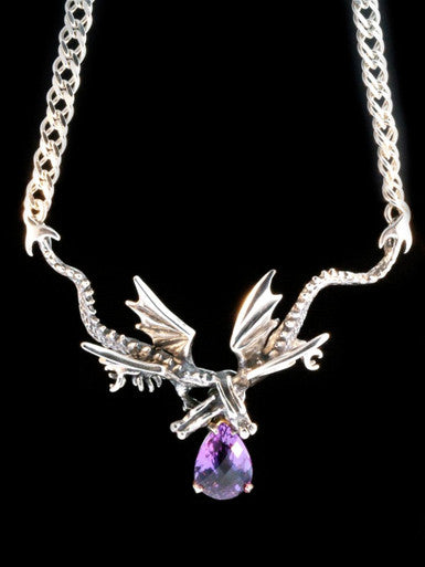 Dragon - Eternity Dragons with Gemstone - Silver