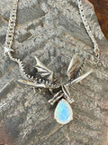 Eternity Dragon with Moonstone Neckpiece - Sterling Silver