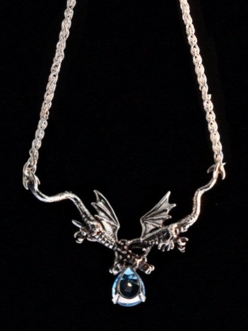 Eternity Dragon with Blue Topaz - Silver
