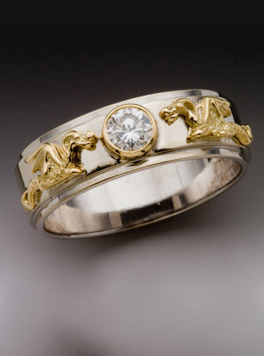Eternity Dragon Band with Diamond - 14K and 18K Gold