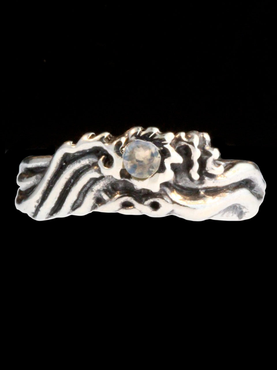 Eternity Wave Ring with Gemstone - Silver
