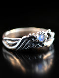 Eternity Wave Ring with Gemstone - Sterling Silver
