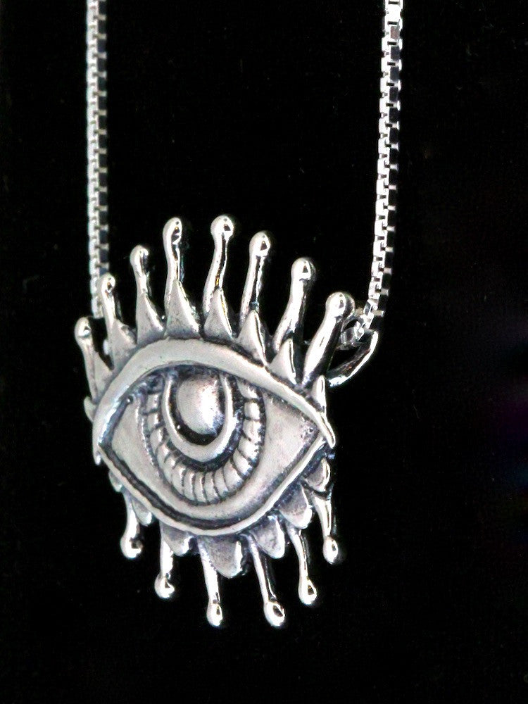 Evil Eye of Protection Pendant - Silver