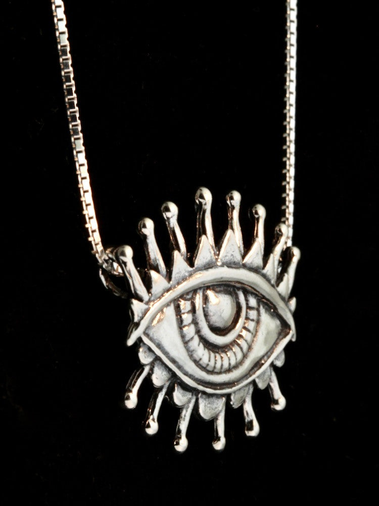 Evil Eye of Protection Pendant - Silver