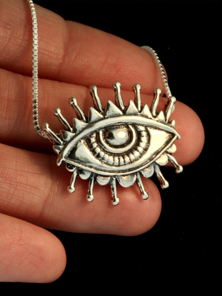 Evil Eye of Protection Pendant - Silver