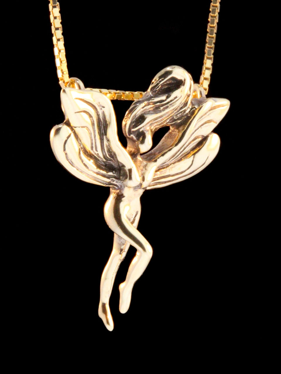 Gold Fairy Pendant - 14k Gold