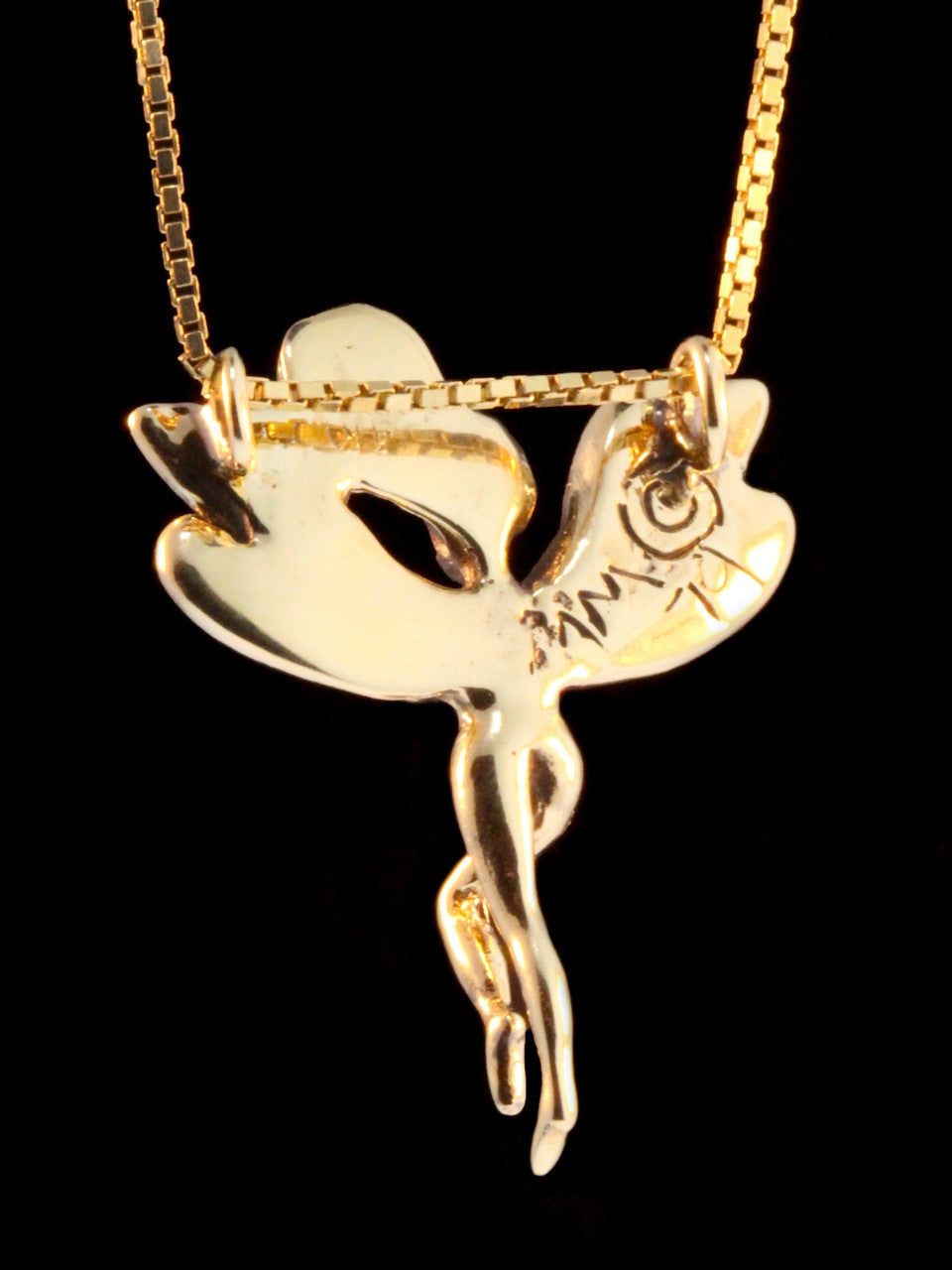 Gold Fairy Pendant - 14k Gold