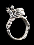 Fairy Snail Rider Ring - Sterling Silver