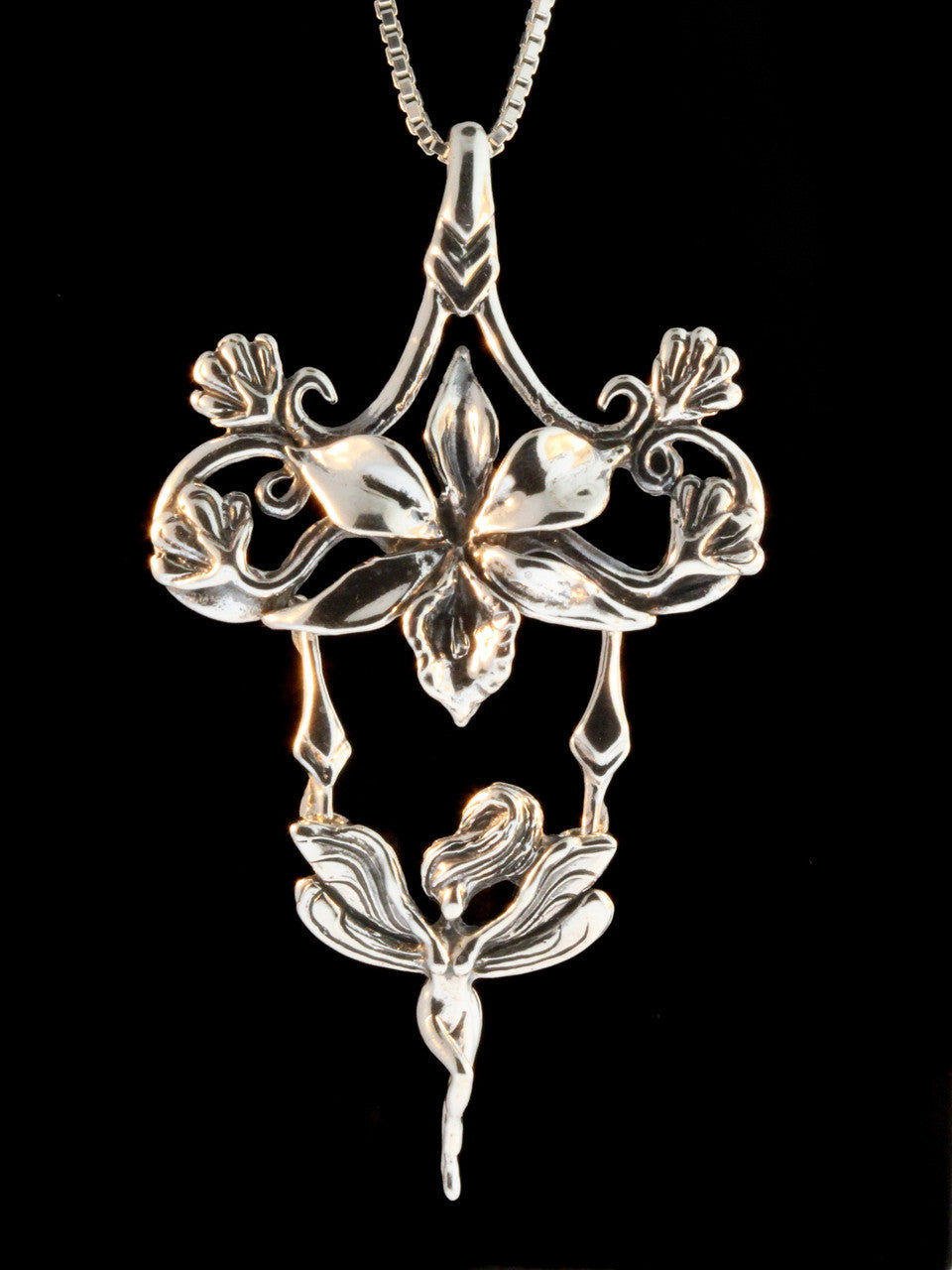 Orchid - Fairy Neckpiece - Sterling Silver