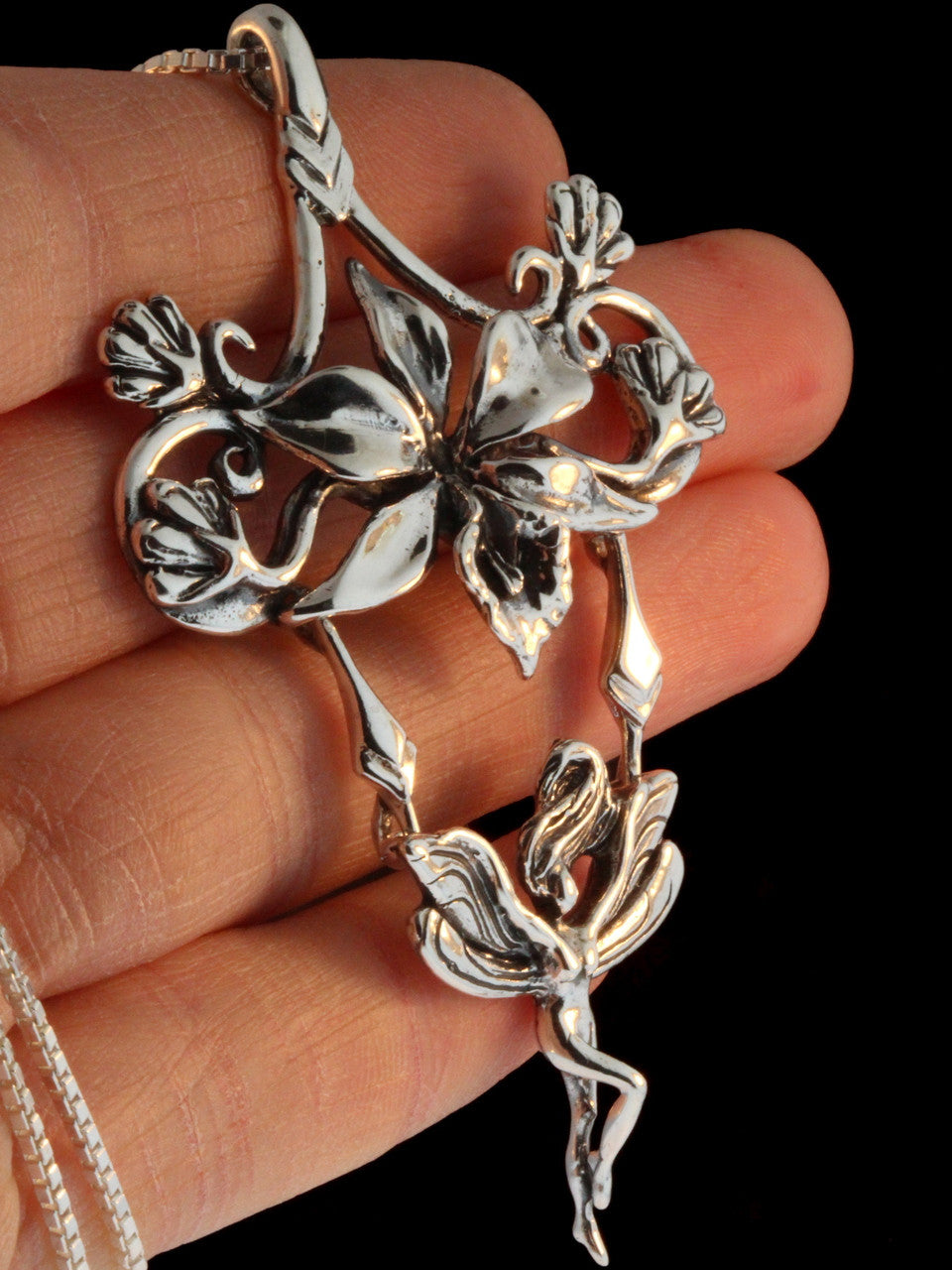 Orchid - Fairy Neckpiece - Sterling Silver