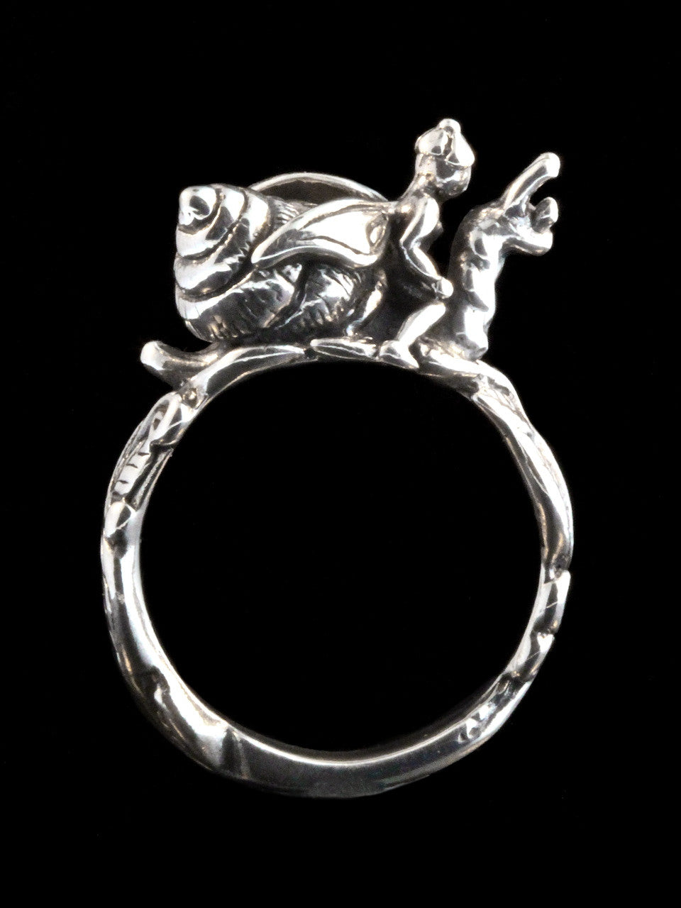 Fairy Snail Rider Ring - Sterling Silver