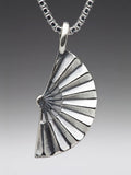 Okinawa - Japanese Fan Charm - Silver