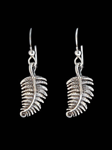 Jungle Jewel Fern Earrings - Silver