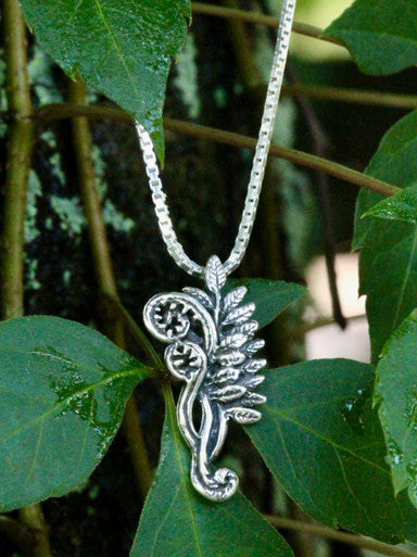 Fiddlehead Fern Charm - Silver
