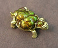 Arizona Fire Agate Turtle Pendant  - 18K Gold  - SOLD