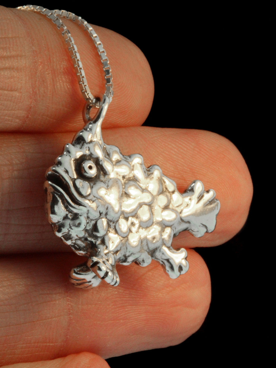 Frogfish Charm - Silver