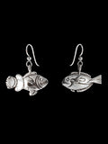Blue Tang and Clown Fish Earrings - Sterling Silver