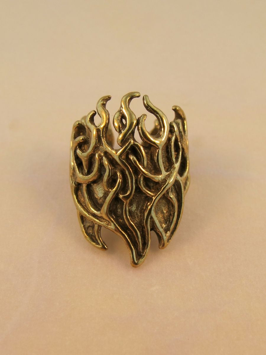 Flame Ear Cuff in Bronze