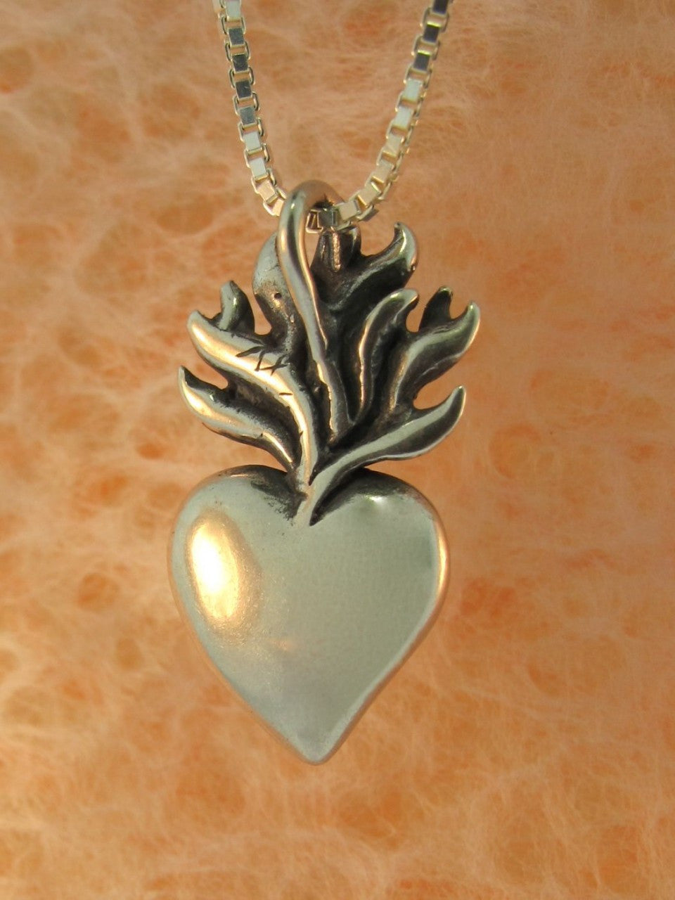 Flaming Heart Charm