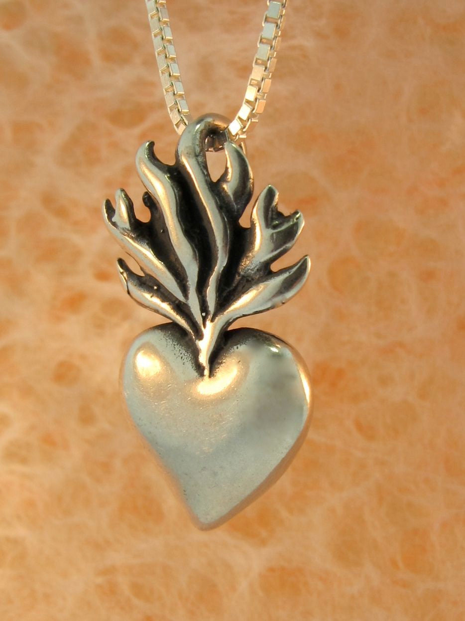 Flaming Heart Charm