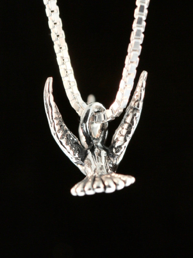 Flitting Hummingbird Charm in Silver