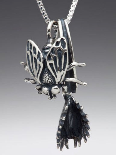 Fly and Venus Flytrap Pendant - Silver