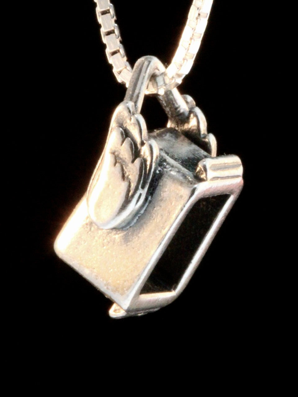 Flying Toaster Charm - Silver